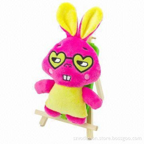 Plush pencil case with stylish rabbit design